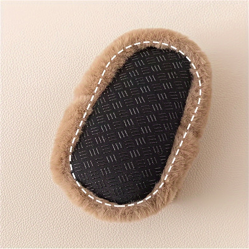 Cozy Furry Shoes for Baby Boys - Soft Slip-On Boots for Indoor Walking