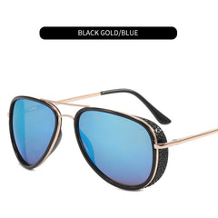 Multicolor Men's Double Bridge UV Blocking Sunglasses