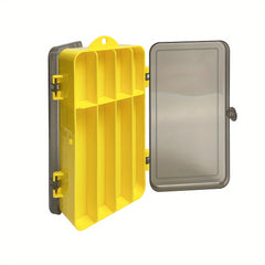 Double Sided Tool Storage Box With Grids & Handles Plastic Parts Organizer