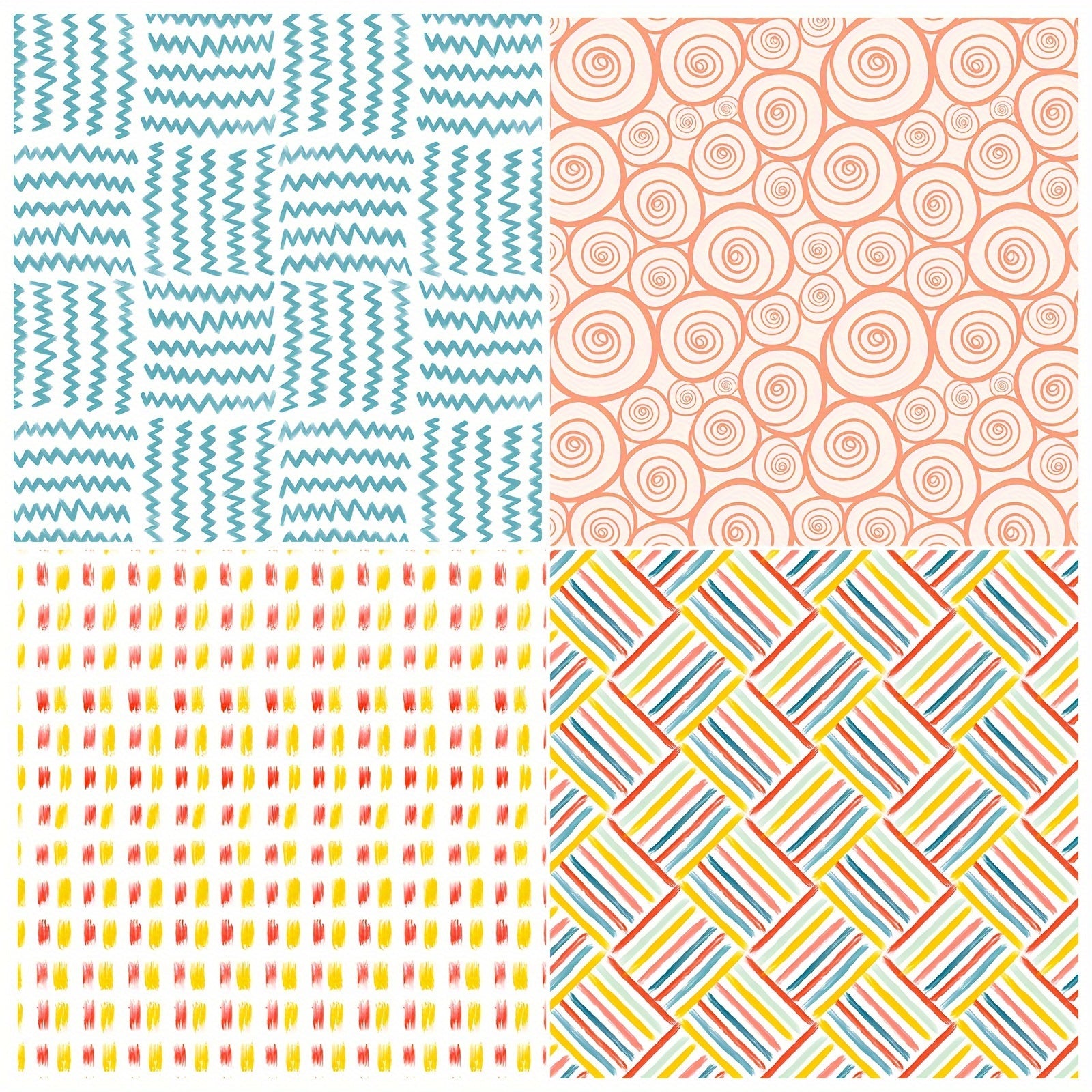12pcs Bohemian Series Scrapbook Paper Art Card Pattern Paper