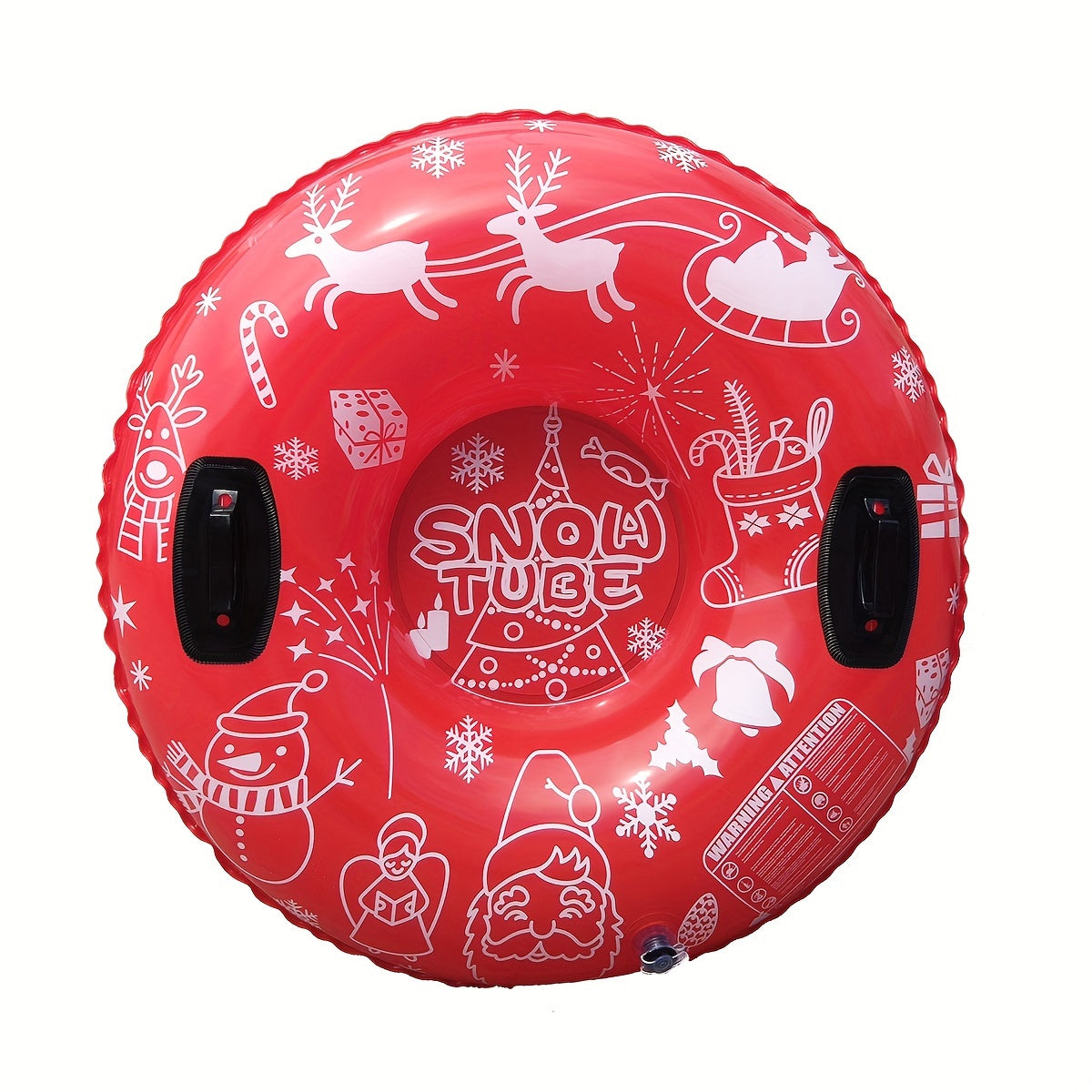 Snow Tube Heavy Duty Sled With Handle Winter Outdoor Skiing Sled