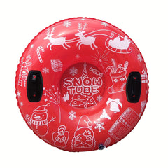 Snow Tube Heavy Duty Sled With Handle Winter Outdoor Skiing Sled