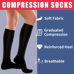 Copper Compression Socks For Women Men 15-20 Mmhg Knee High Socks