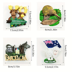 Australian and Canadian Refrigerator Magnets 3D Landmarks Souvenirs