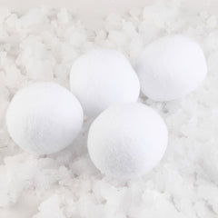 Set of 50 Artificial Snowballs for Outdoor Snow Play and Christmas Tree Decor