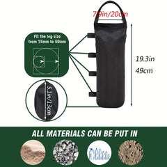 4pcs Tent Sandbag Cylindrical Weights Bags for Outdoor