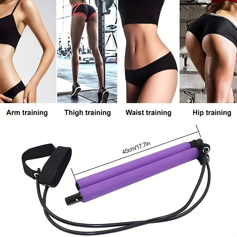 Pilates Bar Kit with Resistance Bands for Home Gym Workout