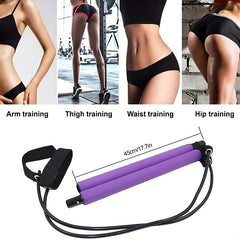 Pilates Bar Kit with Resistance Bands for Home Gym Workout