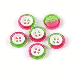 10pcs 12.5mm Resin Rainbow Candy Contrast Buttons DIY Sewing Craft Supplies