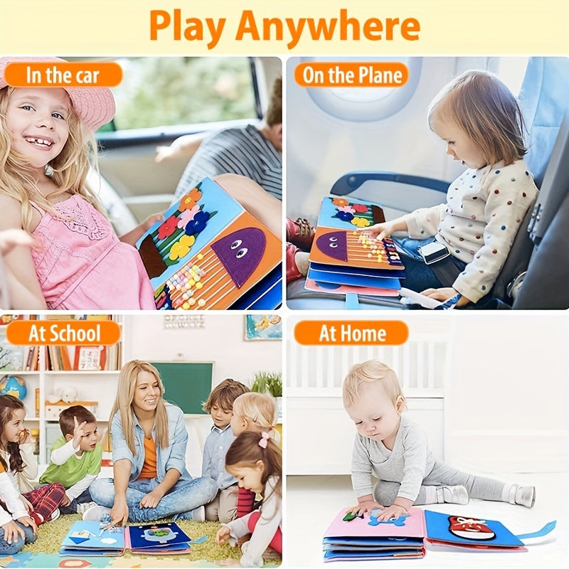 Montessori Busy Board 3D Sensory Story Cloth Book