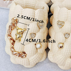 10pcs Golden Shoe Accessories Set