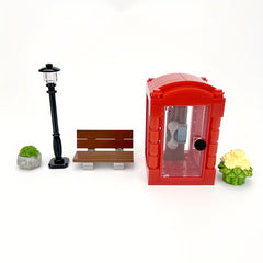 2pcs Street Light Building Blocks Set for Halloween Decor