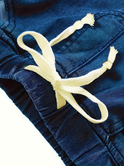 Ripped Elastic High Rise Skinny Jeans