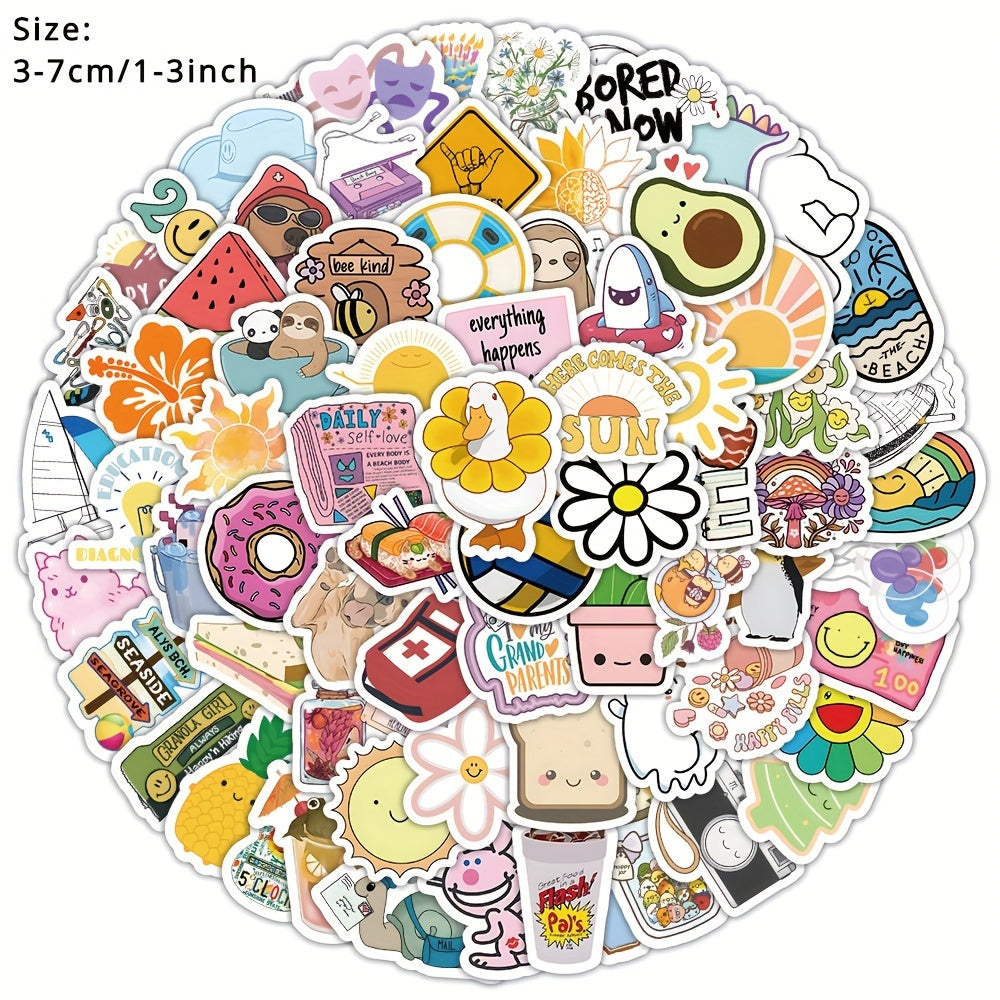 100pcs Cartoon Series Graffiti Stickers Waterproof Decorative Stickers DIY