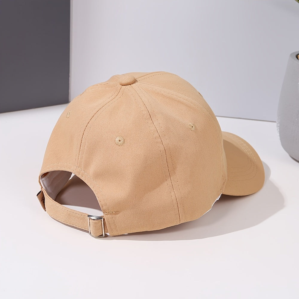 Men's Solid Peaked Cap Casual Sun Baseball Hat For Daily Use