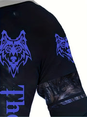 Wolf 3D Print Hoodie Men's Graphic Hooded Pullover for Autumn Winter