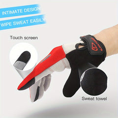 Full Finger Cycling Gloves Anti Slip Touch Screen Shock Absorption
