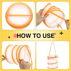 Mini Butterfly Habitat Foldable Popup Terrarium for Butterflies Raising