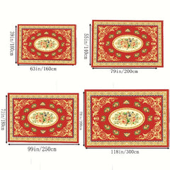 Red American Classic Area Rug Soft Carpet for Living R