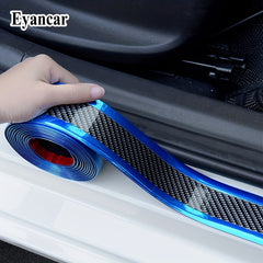 Car Door Edge Rear Bumper Scratch Protector Strip Carbon Fiber Pattern