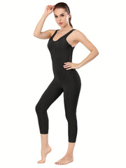 Honeycomb Yoga Jumpsuit Tummy Control Butt Lifting Skinny Shaping Cami