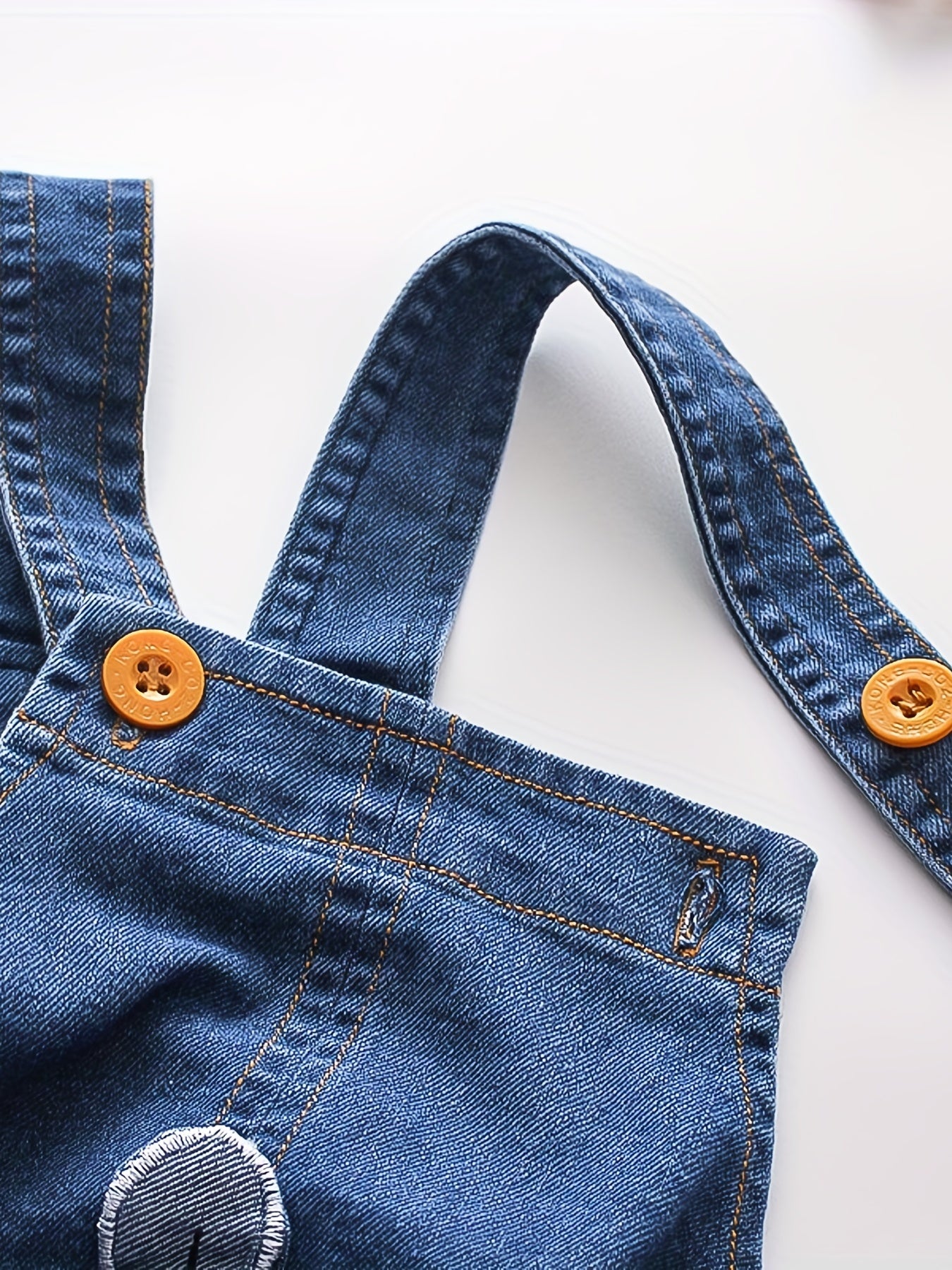 Infant Baby Overalls Cartoon Graphic Jumpsuit Denim Pants