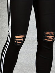 Men's Slim Fit Ripped Jeans Medium Stretch Denim Pants