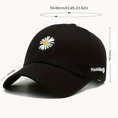 Summer Flower Embroidered Baseball Cap Unisex Sunhat Outdoor Hip Hop Hat