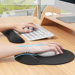 Ergonomic Mouse Pad & Keyboard Wrist Rest Set Memory Foam Support