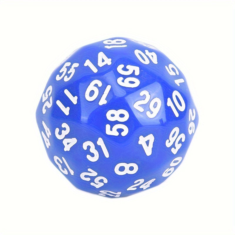 1pc 60 Sided Gaming Dice Number 1-60 Acrylic Dice