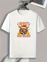 Christmas Style Disco Ball Print Men's Sports T-shirt