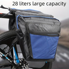20L Waterproof Bike Rear Rack Bag with Reflective Trim