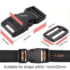 6pcs Quick Release Buckle Adjustable Plastic Clip Snap Replacement