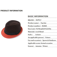 Mens Felt Wool Formal Hat Vintage Top Hat