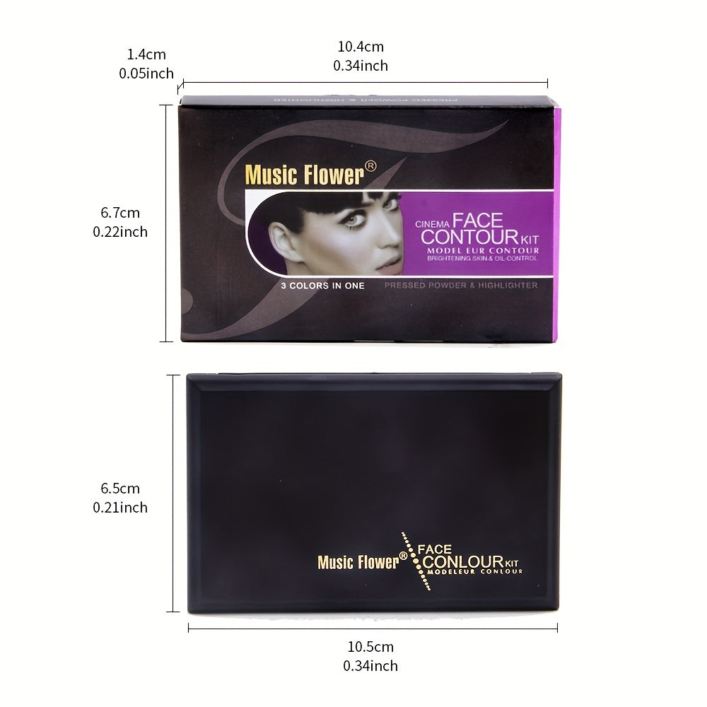 3 Colors Contouring Powder Correcting Highlighting Set