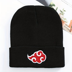 Men's Knit Hat Red Cloud Embroidery Anime Style Beanie