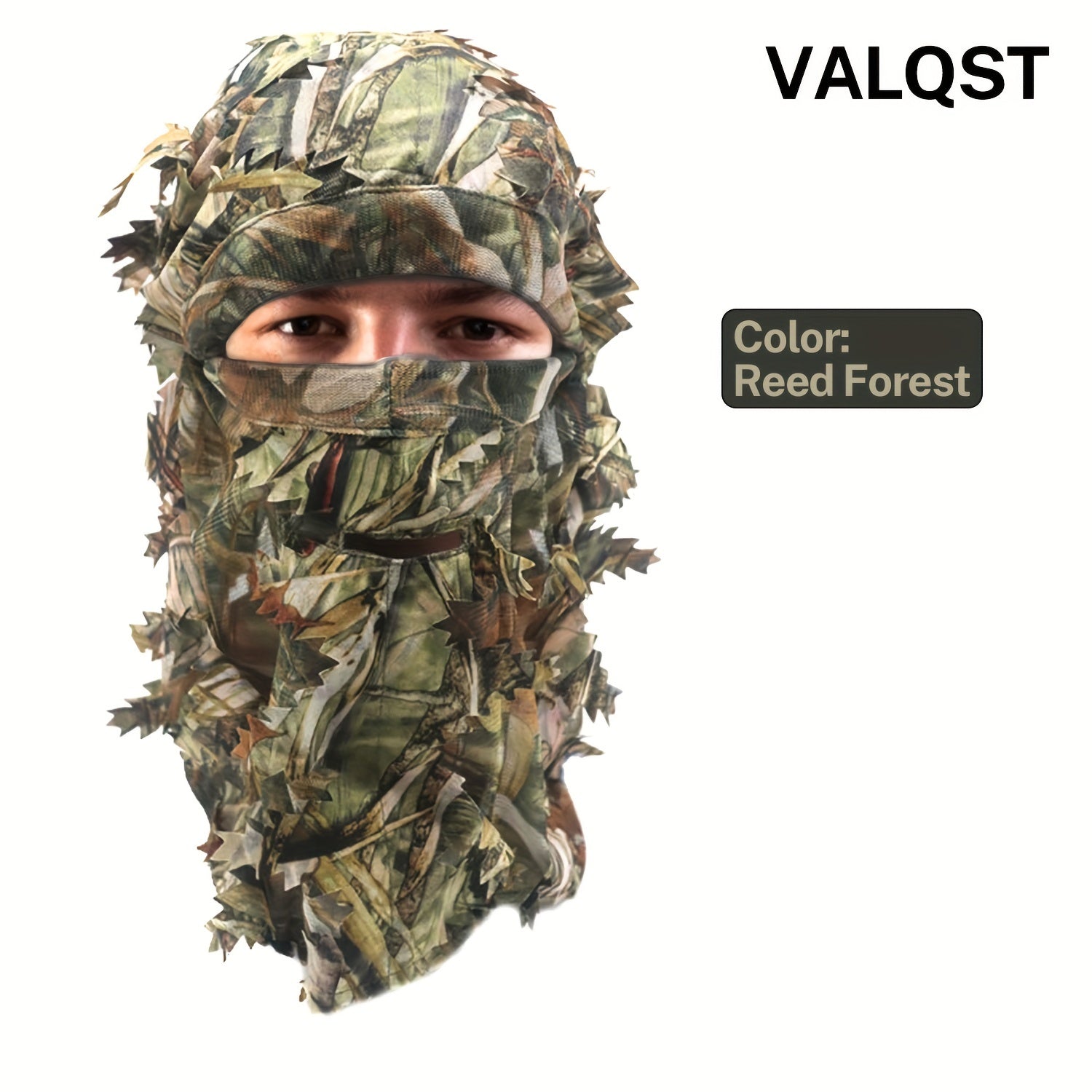 Ghillie Camouflage Leafy Hat 3D Full Face Mask for Turkey Hunting