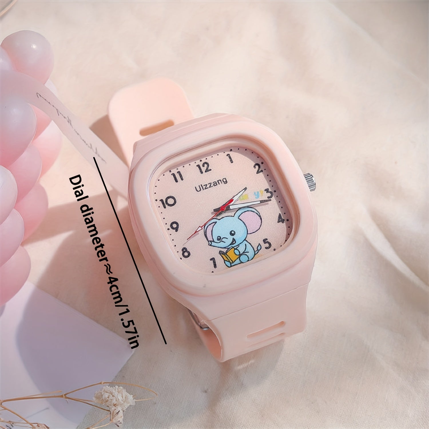 SB68 Quartz Watch Cartoon Pattern Silicone Strap Multicolor