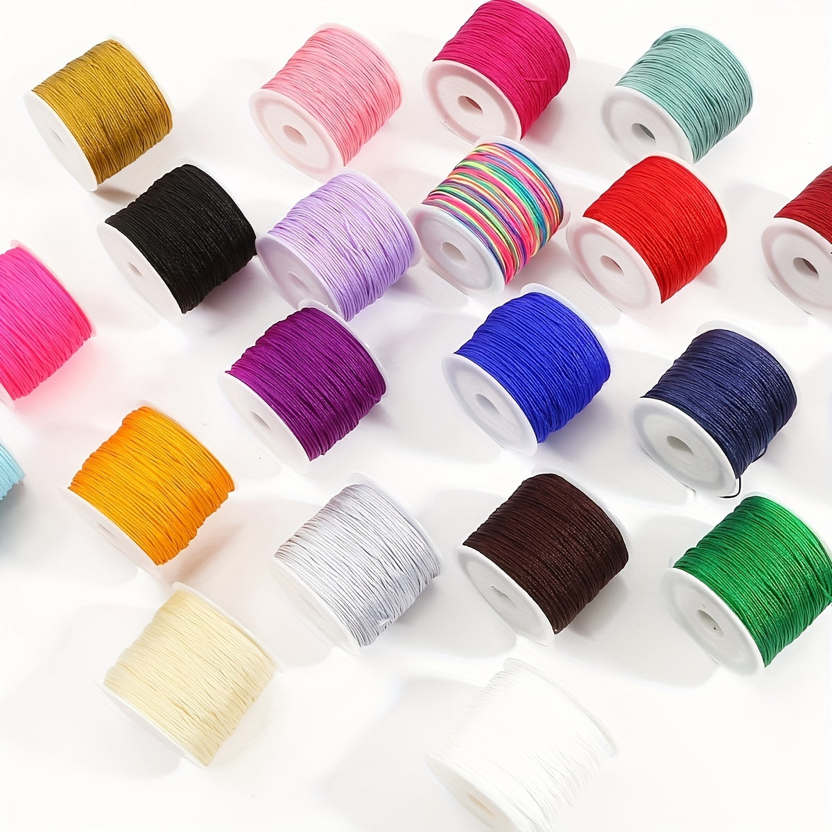 Colorful Beaded Rope Bracelet Line Beading Cord 0.8mm 50 Yards