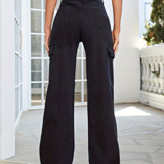 Loose Fit Side Flap Pocket Jeans