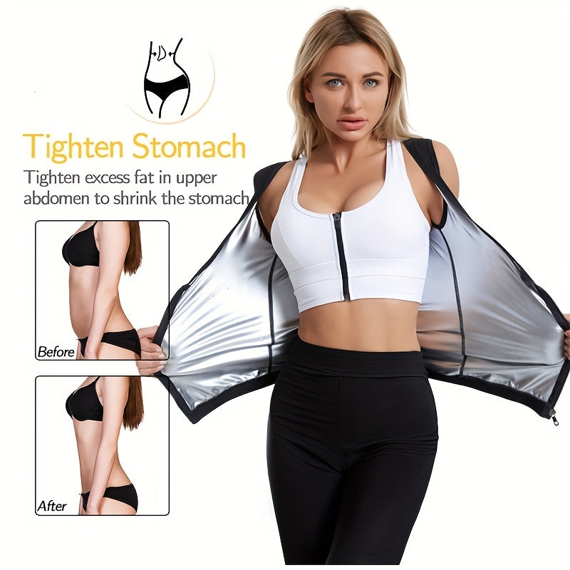 Zipper Sauna Belt Elastic Waist Trainer Sports Sweatband Corset Belt