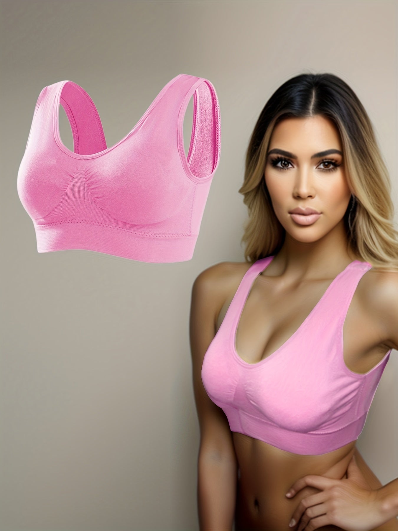 Textured Vest Sports Bra Quick Drying Yoga Bra