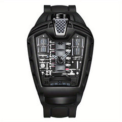 Men's Sports Quartz Watch with Silicone Strap