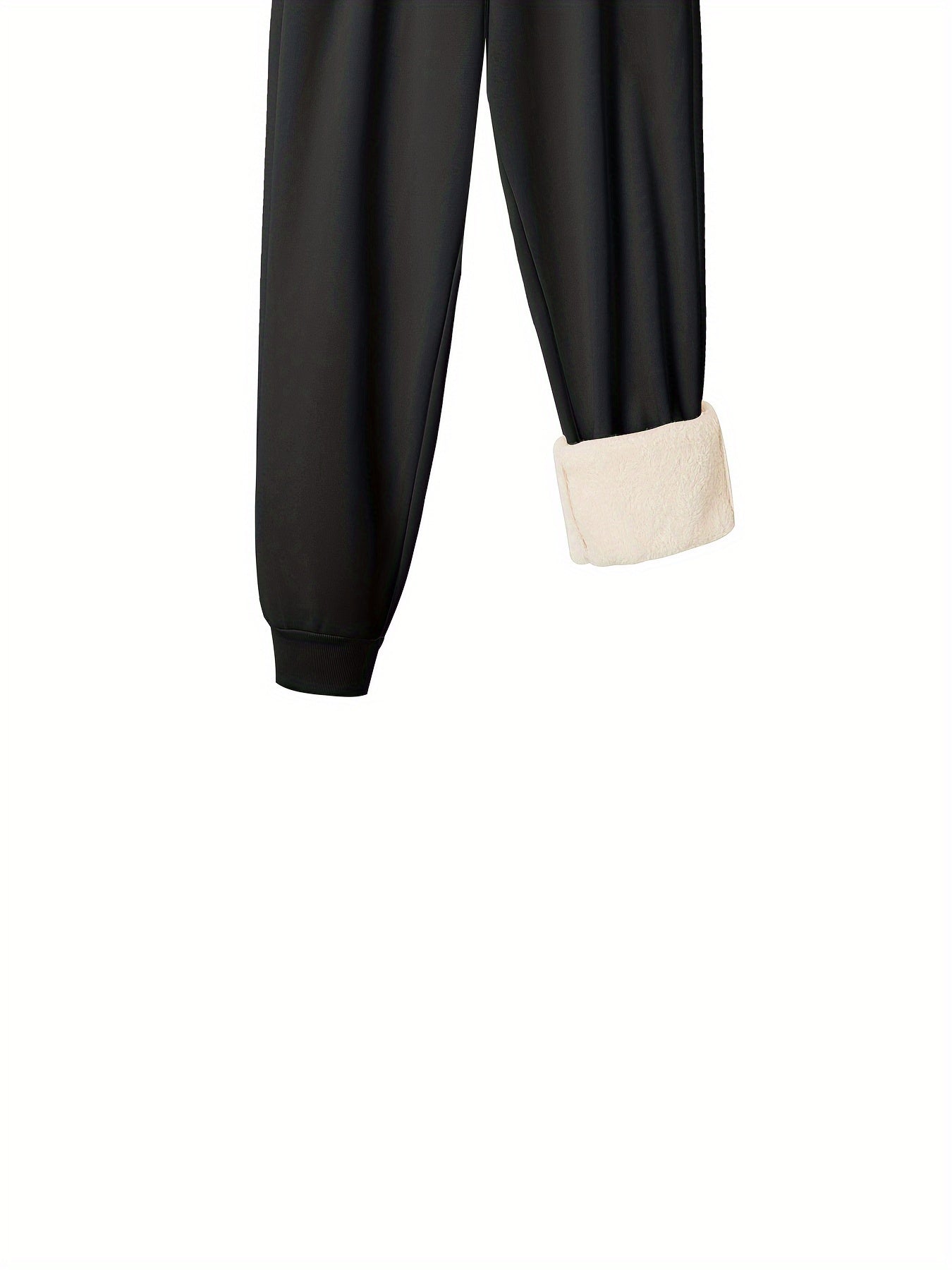 Graffiti Heart Print Fleece Joggers With Pockets