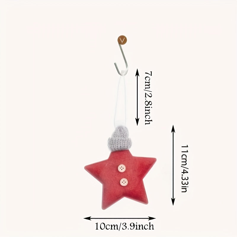 Star Wall Hanging Knitted Hat Pendant Christmas Tree Ornaments