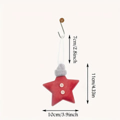 Star Wall Hanging Knitted Hat Pendant Christmas Tree Ornaments
