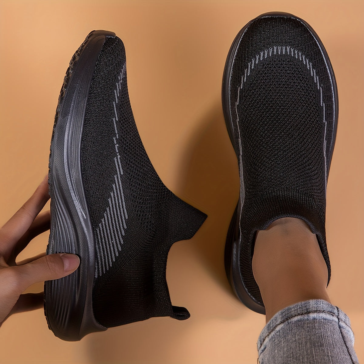 Women's Comfy Slip on Walking Shoes Running Shoes