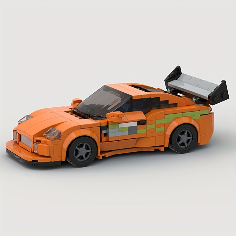 371pcs Orange Racing Car Classic MOC Speed Supercar Building Block Set