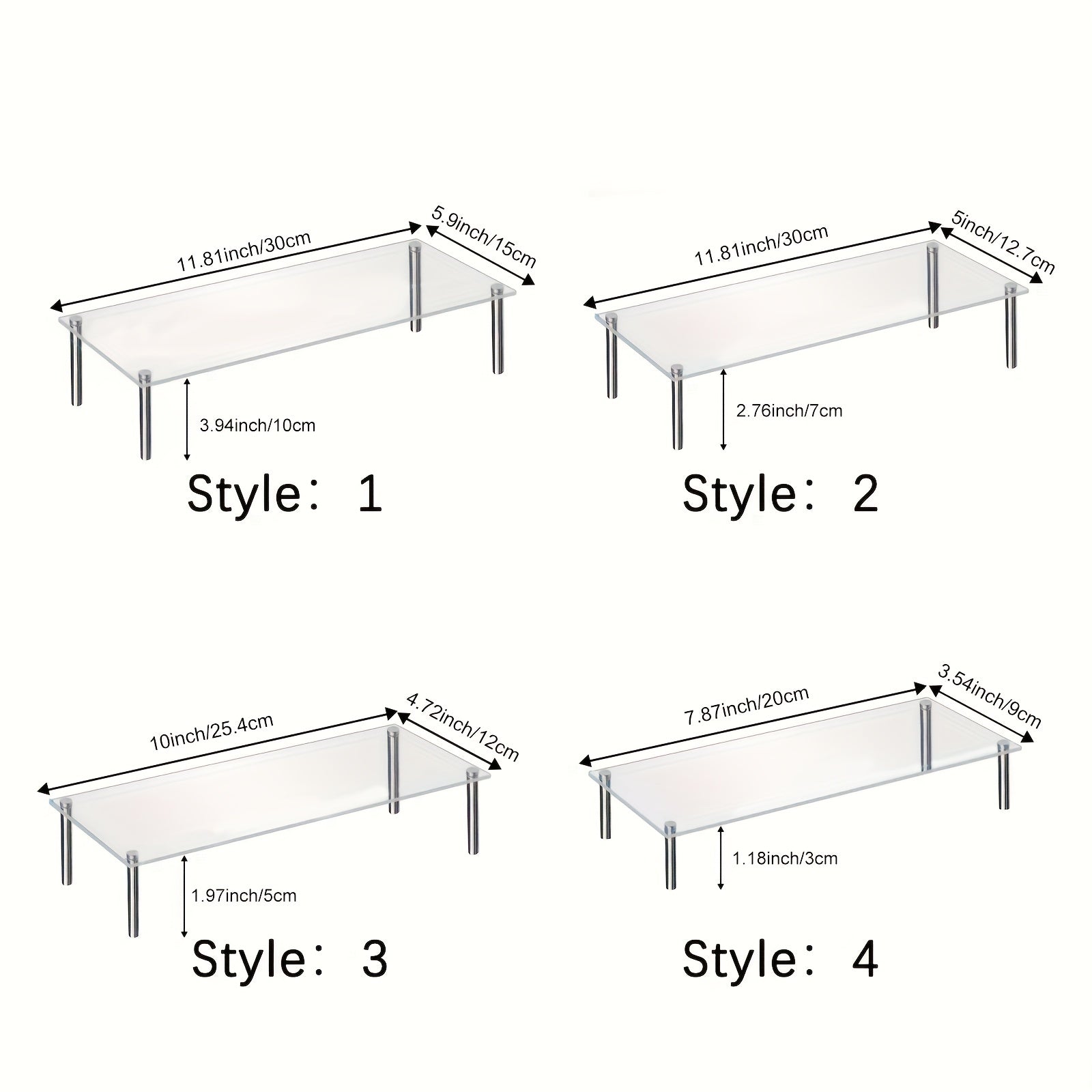 Acrylic Cake Display Stand 3mm Thickness Metal Bracket For Kids