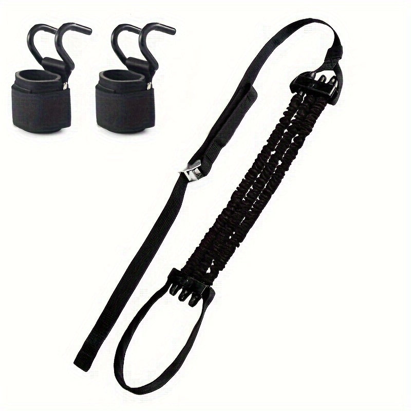 3pcs Pull Up Assist Set Elastic Strap Wrist Hooks Gym Power Training